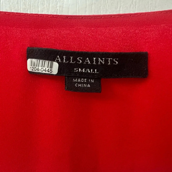 ALL SAINTS heart chiffon wrap dress (Size S) - Picture 7 of 13